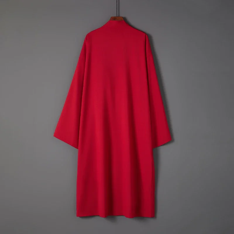 2025 الرجال Ukiyo-e نمط طويل Hanfu عباءة للجنسين ثوب الكيمونو الياباني المعطف الصيف عادية فضفاض يوكاتا هاوري قمصان الشاطئ سترة #6