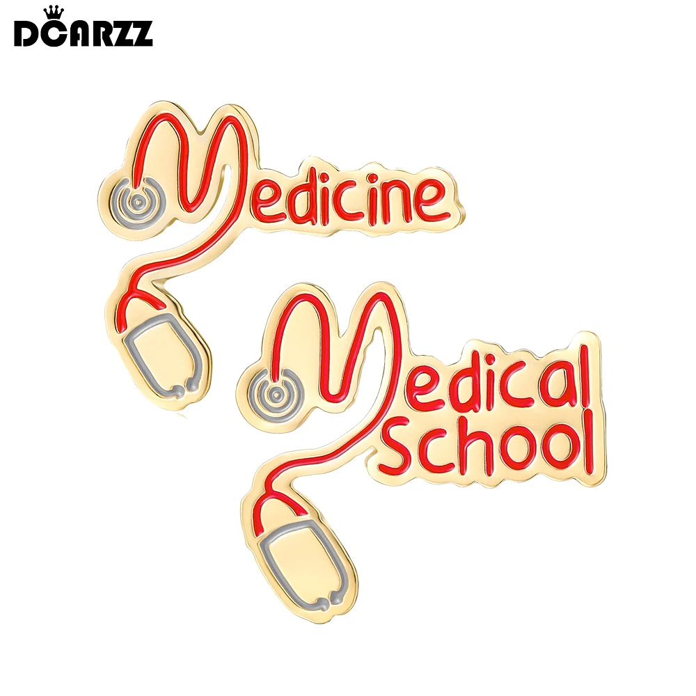 

DCARZZ Medical School Enamal Brooch for Nursing Medicine Studant Pin Badge Creative Backpack Lapel Bag Decoration Accessories