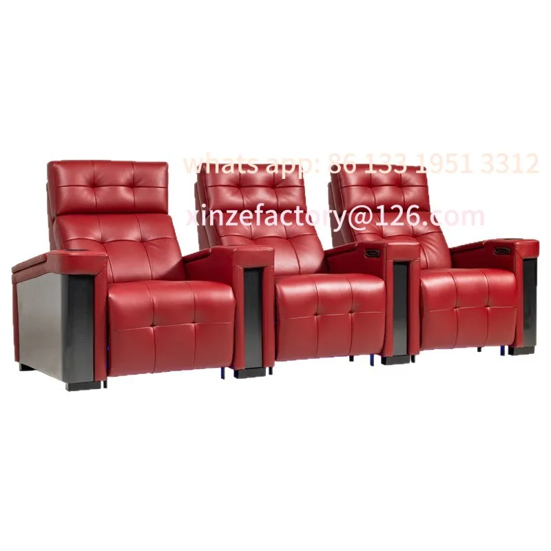 جناح قابل للتخصيص، مقعد كهربائي فاخر جديد لغرفة الصوت والفيديو، أريكة مسرح منزلي لقاعة التلفزيون #5