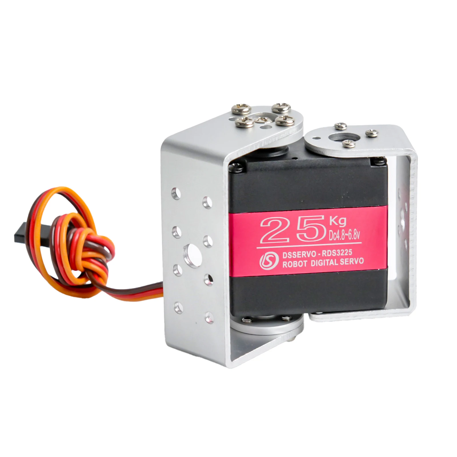 

25kg.cm Digital Servo Metal Gear 6V Robotic Servo 180 degree double-shaft Waterproof IP66 with Long/Short Straight U Mouting