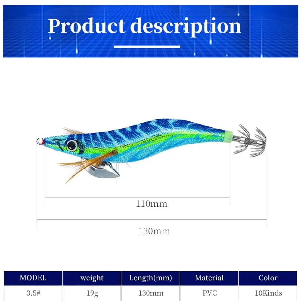 2024 Fishing tackle Wood shrimp lures Lead sinker Jigs Squid hook Squid Explosive hook Octopus lure Simulation