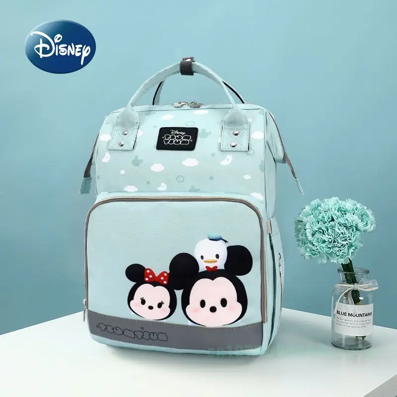 Disney Original New Diaper Bag Backpack Multi Functional Baby Bag Luxury Brand Cartoon Fashion Baby Diaper Bag Large Capacity