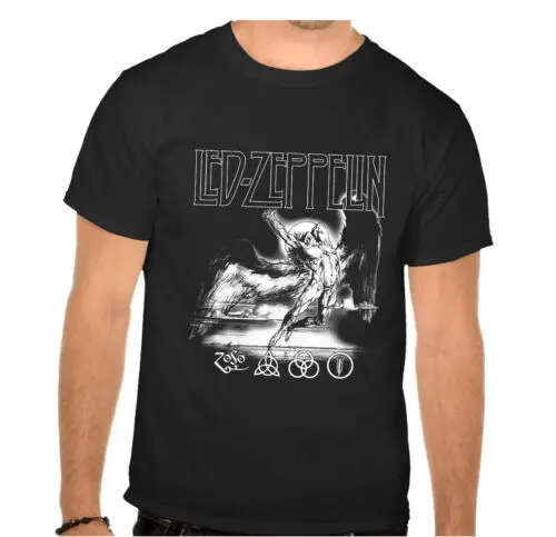 LED - ZEPPELIN Rockband Rock Music legends Schwarze T-Shirt -888