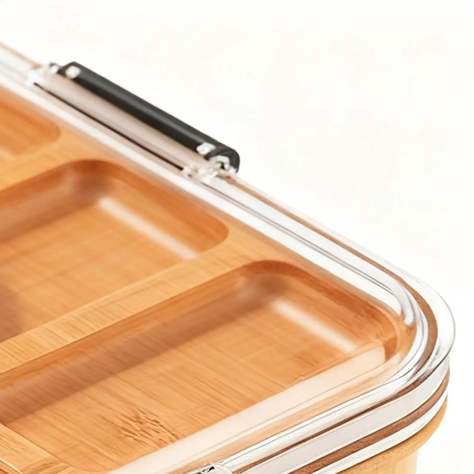 

Serving Trays Divided Organizer With Handle Lid Portable Food Snack Serving Tray For Fruits Candy Cheeses Vegetable Meal Party