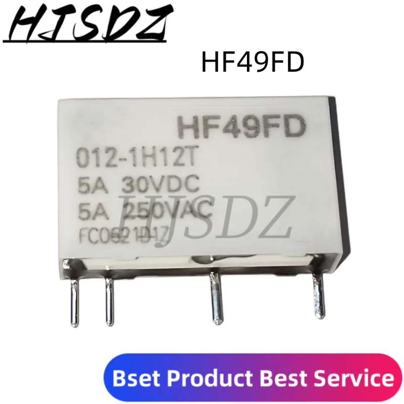 5PCS HF49FD 005 012 024-1H11/1H12 Electromagnetic Power Relay 4pins