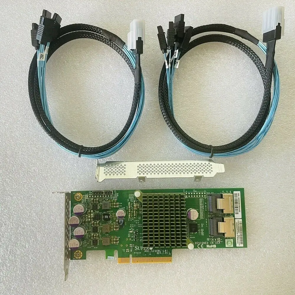SuperMicro AOC S2308L-L8i 8 Ports IT Mode PCIe 6Gb/s+2 * SFF8087 SATA