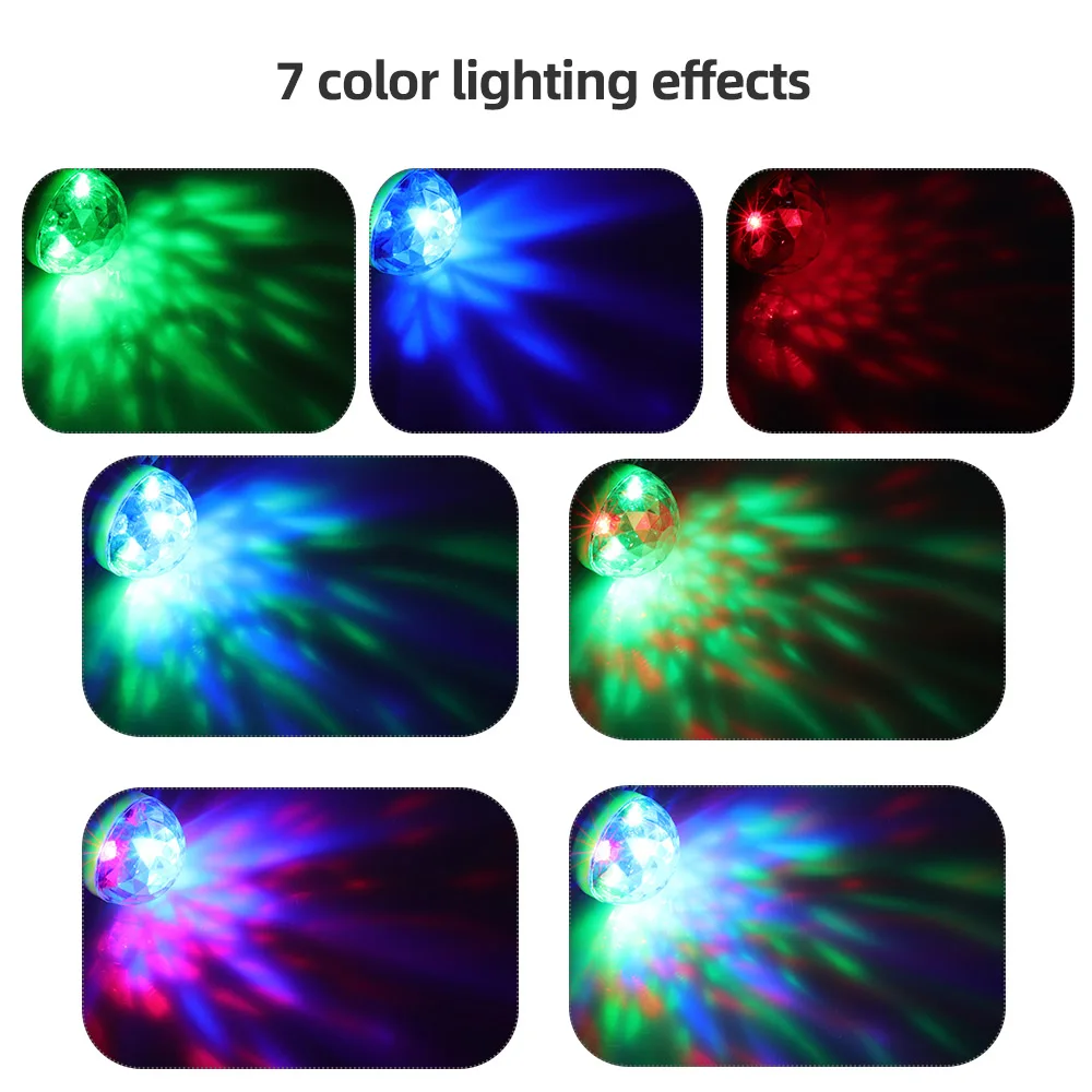 Портативный сценический светильник для сотового телефона, миниатюрная RGB проекционная лампа с активацией звуком, USB Светодиодные Праздничные светильники для дома, KTV, дискотеки, вечеринки, караоке