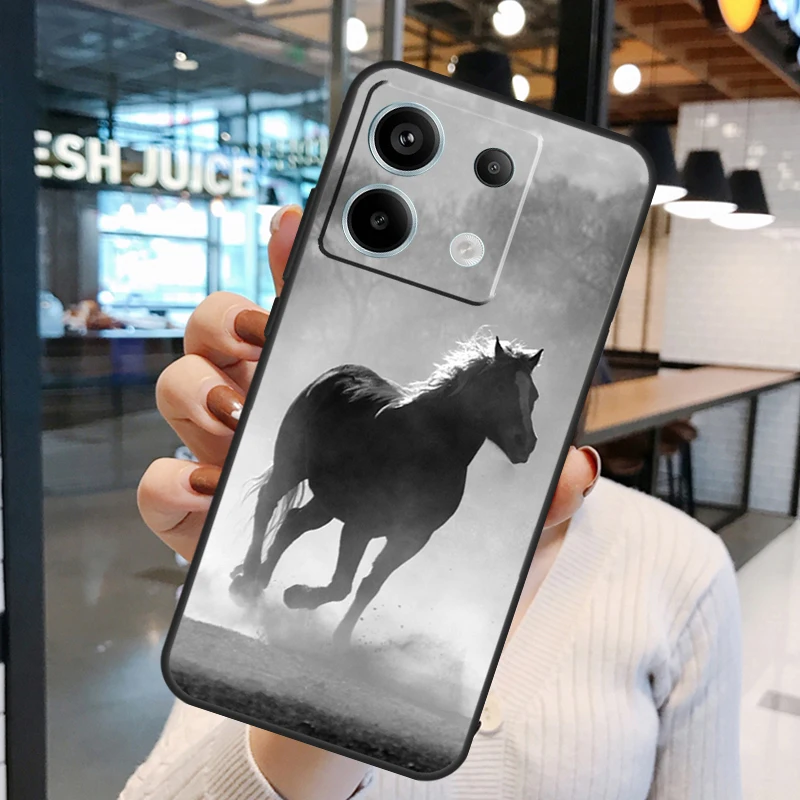 Running Horses Animal Case For Xiaomi Redmi 13C 12C 9C 10C Redmi Note 13 Pro 9 10 11 12 Pro 9S 10S 11S 12S Cover