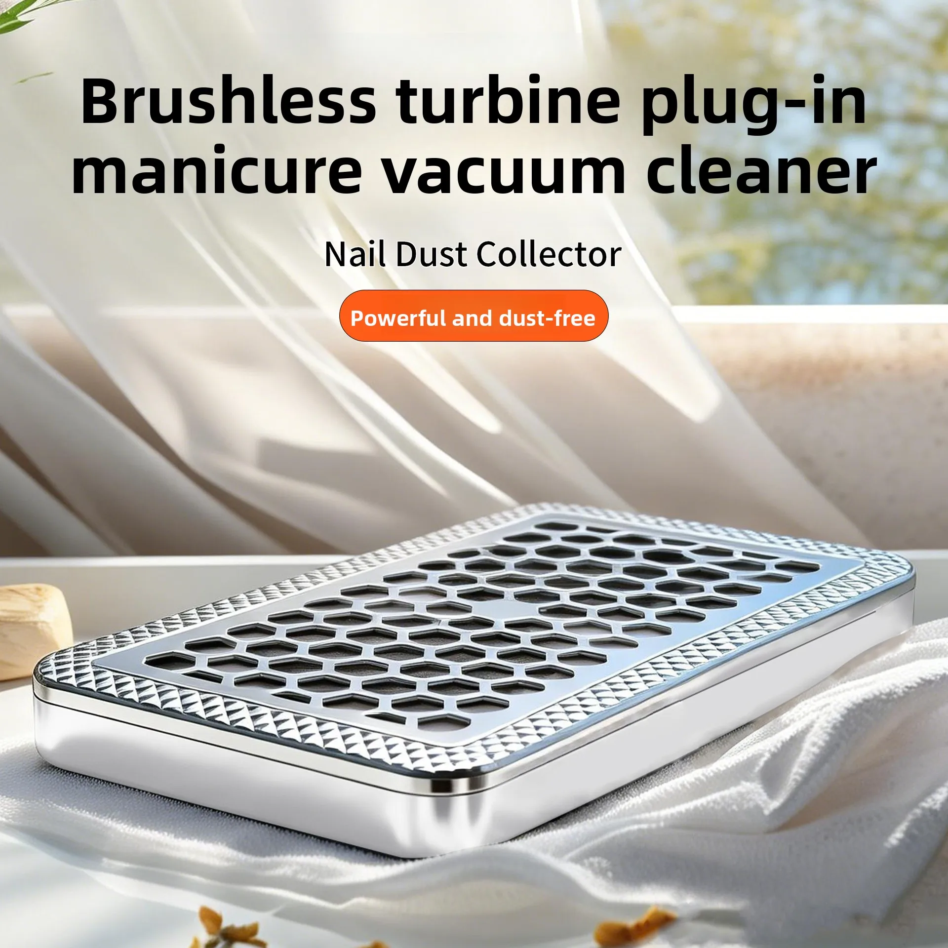 New Dual Motor Nail Dust Collector High Power Nail Polishing Dust Vacuum Cleaner for Beauty Salon Tools