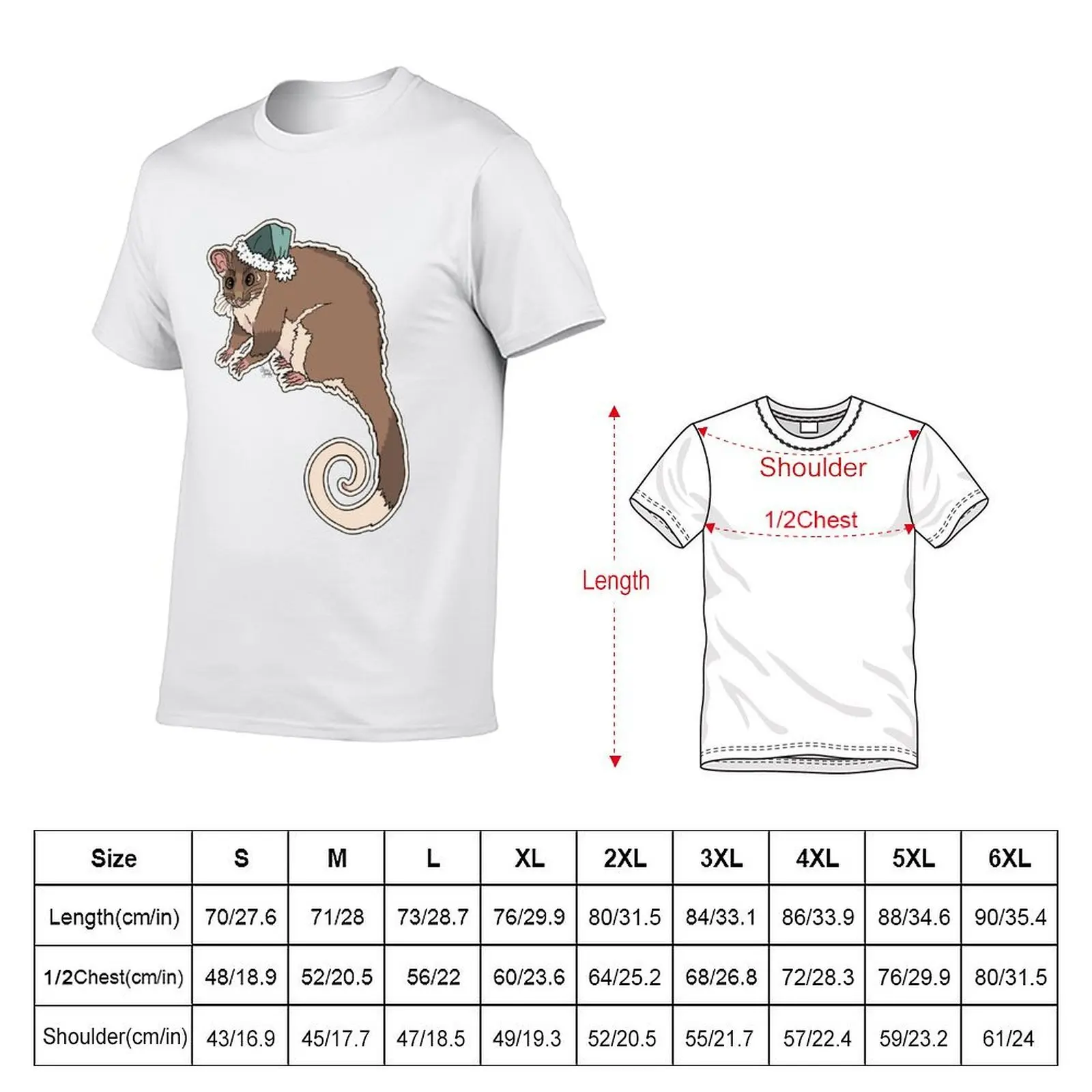 Christmas Possum Green Hat T-Shirt quick drying oversized graphic tee outfits for men
