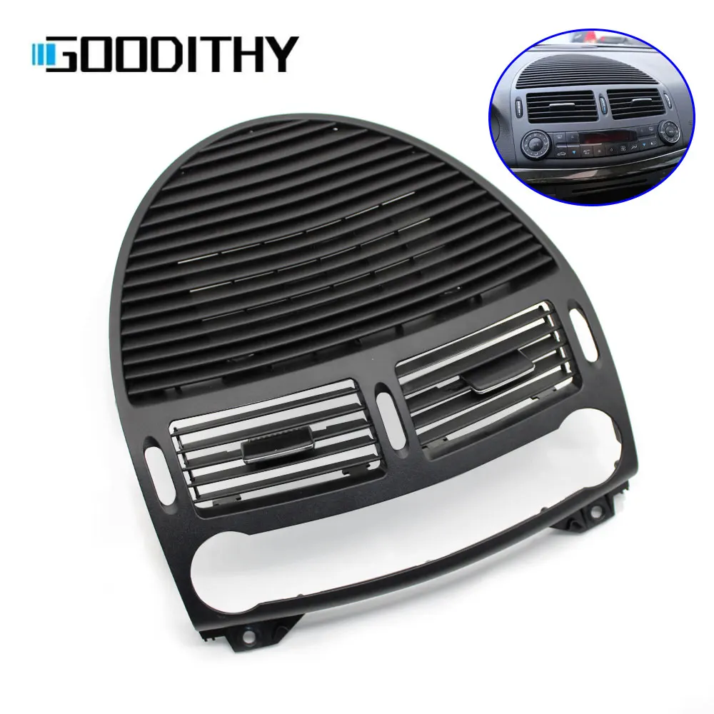 For Mercedes Benz E Class W211 Car Front Dashboard Central AC Vent Air Vent Grille Outlet Panel Cover 2003-2008 21183000547241