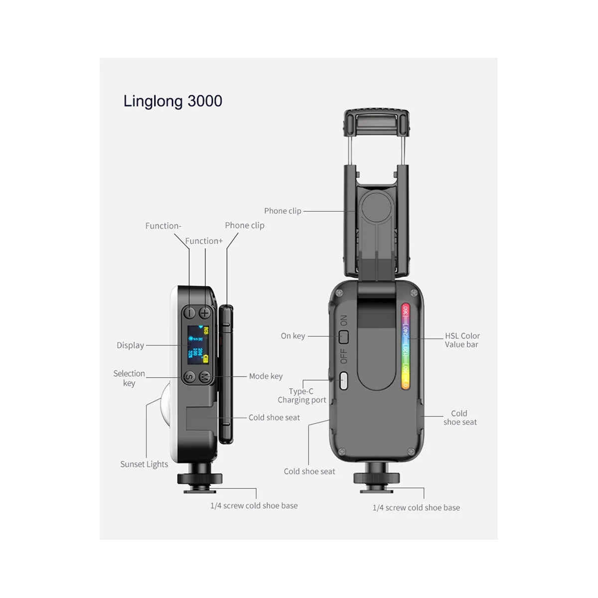 Заполняющий свет Огни для фотосъемки Светодиодные фонари с настольной подставкой для сотового телефона Прямая трансляция заполняющего света RGB окружающего освещения, C