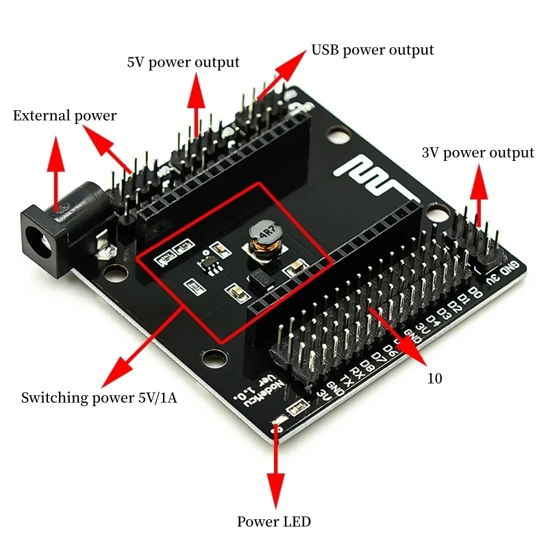 1-50 قطعة nodemcu لوحة الكترونية معززة NodeMcu Lua WIFI مجلس التنمية ESP8266 لوحة توسيع المنفذ التسلسلي اللاسلكي