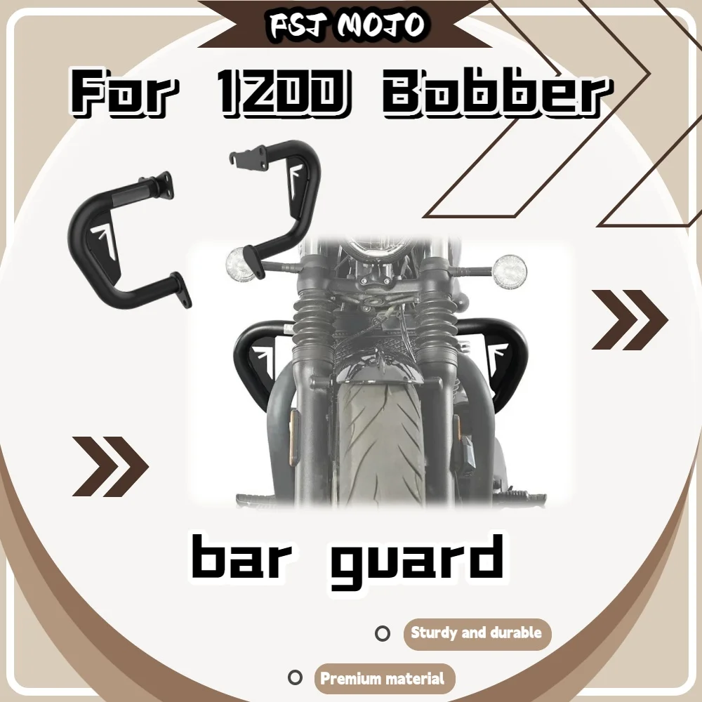 

For 1200Bobber All-Round Engine Frame Protection Crash Bar, Reinforced Thick Bracket Anti-Deformation Vintage Racing Bumper Part