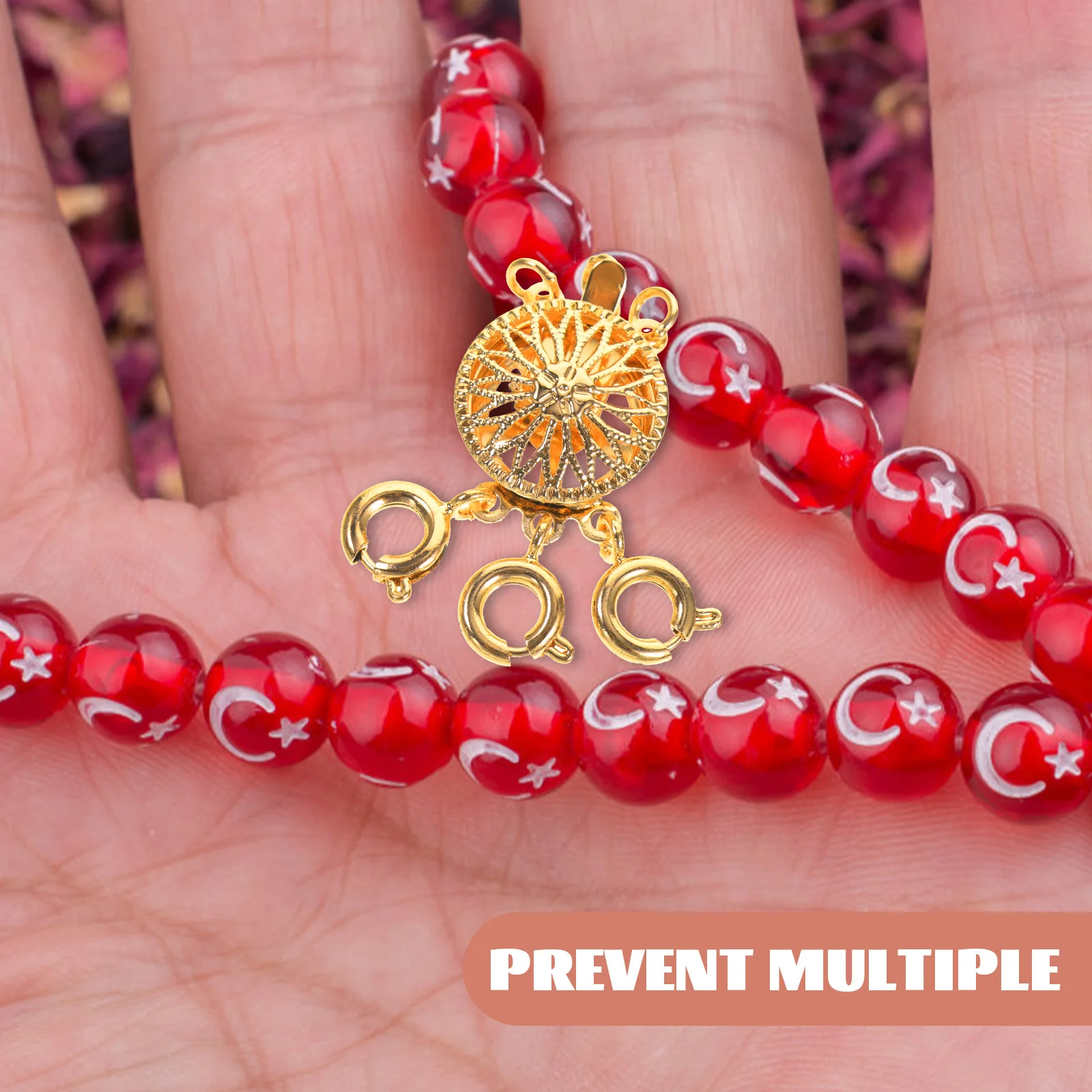 Sunflower Necklace Detangler Clasp Stylish Copper Layering Hook for Multiple Necklaces Jewelry DIY Accessory Necklace Detangler