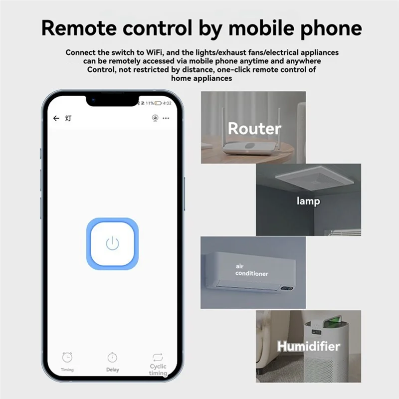 10PCS 16A Wifi Smart Switch Module Home Light Switches 2 Way Control Work With Tuya Smart Life Alexa Google Home