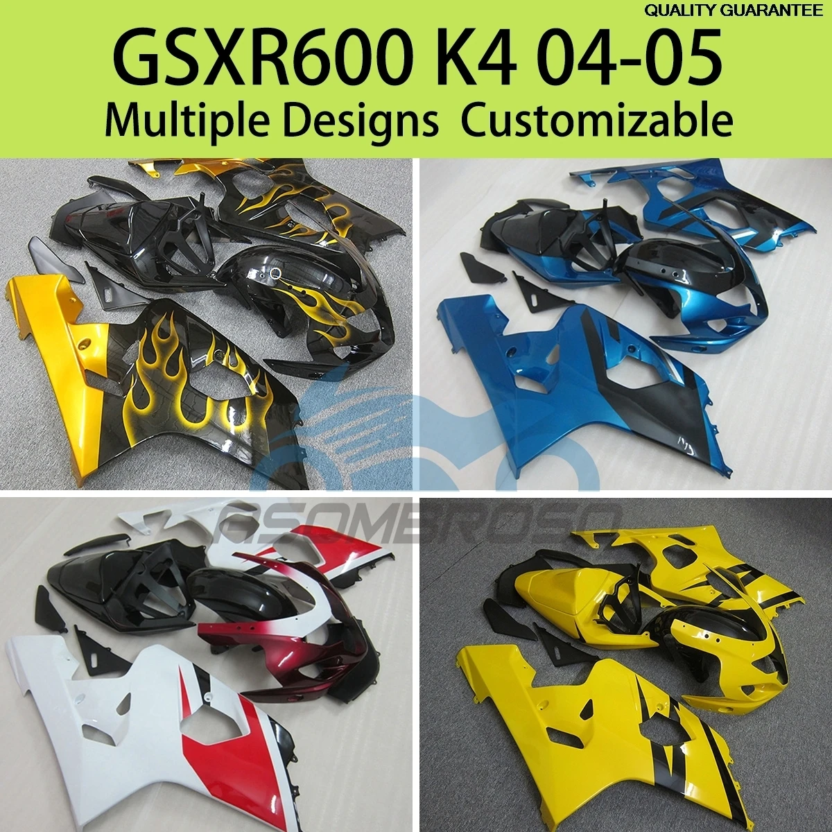 Suit for SUZUKI GSXR600 GSXR750 K4 2004 2005 Motorcycle Fairing Kit ABS Set Fairngs GSXR 600 750 04 05