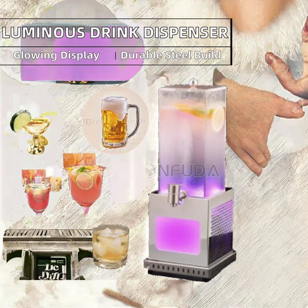 Wholesale Luminous Stainless Steel Electric Refrigerated Beer Whiskey Beverage Juice Dispenser with 3-Year Warranty