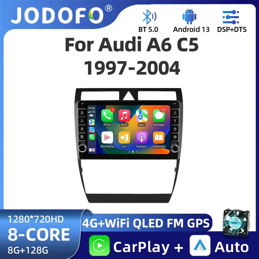 

Android 13 2 din Android Auto Radio for Audi A6 C5 1997 - 2004 S6 RS6 Carplay 4G Car Multimedia GPS 2din autoradio DVD Head Unit