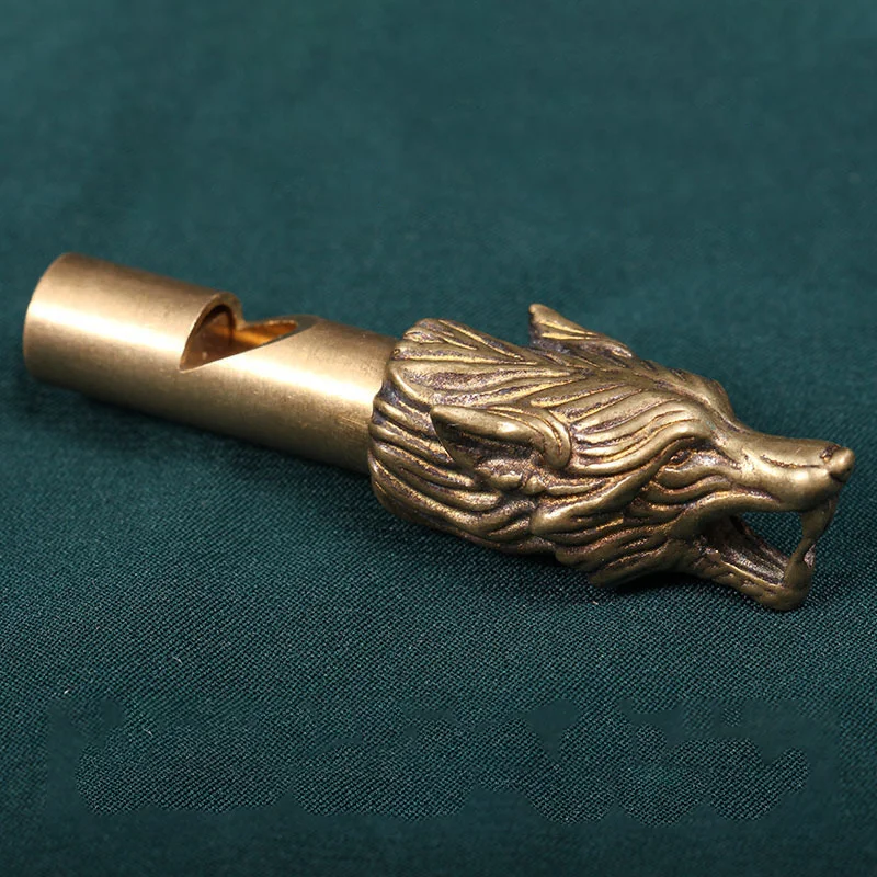 Brass Whistle Coppery Wild Animals Boar Eagle Lion Wolf Outdoor Referee Whistles Keychain Pendants Decoration 12 Zodiac Decor