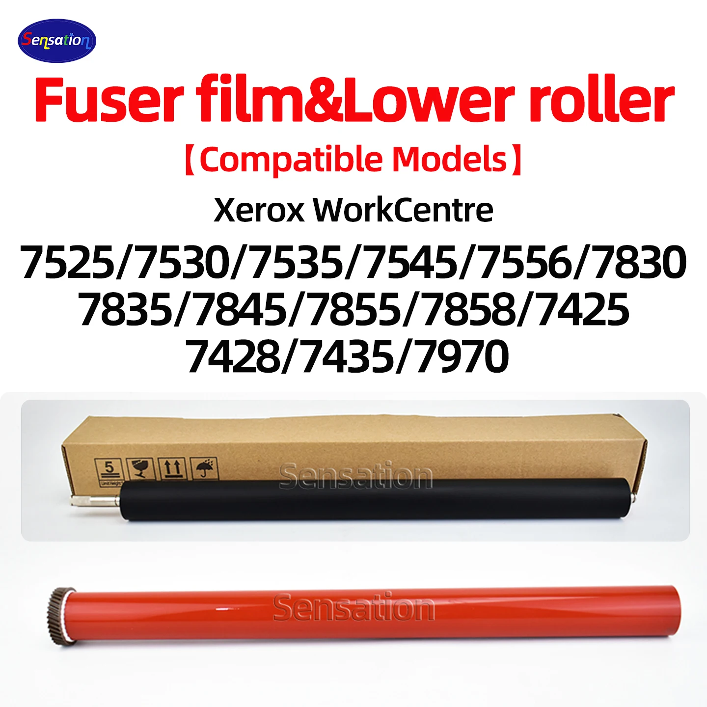 

Fuser film For FUJl Xerox WorkCentre 7525 7530 7535 7545 7556 7830 7835 7845 7855 7858 7425 7428 7435 7970 Lower roller