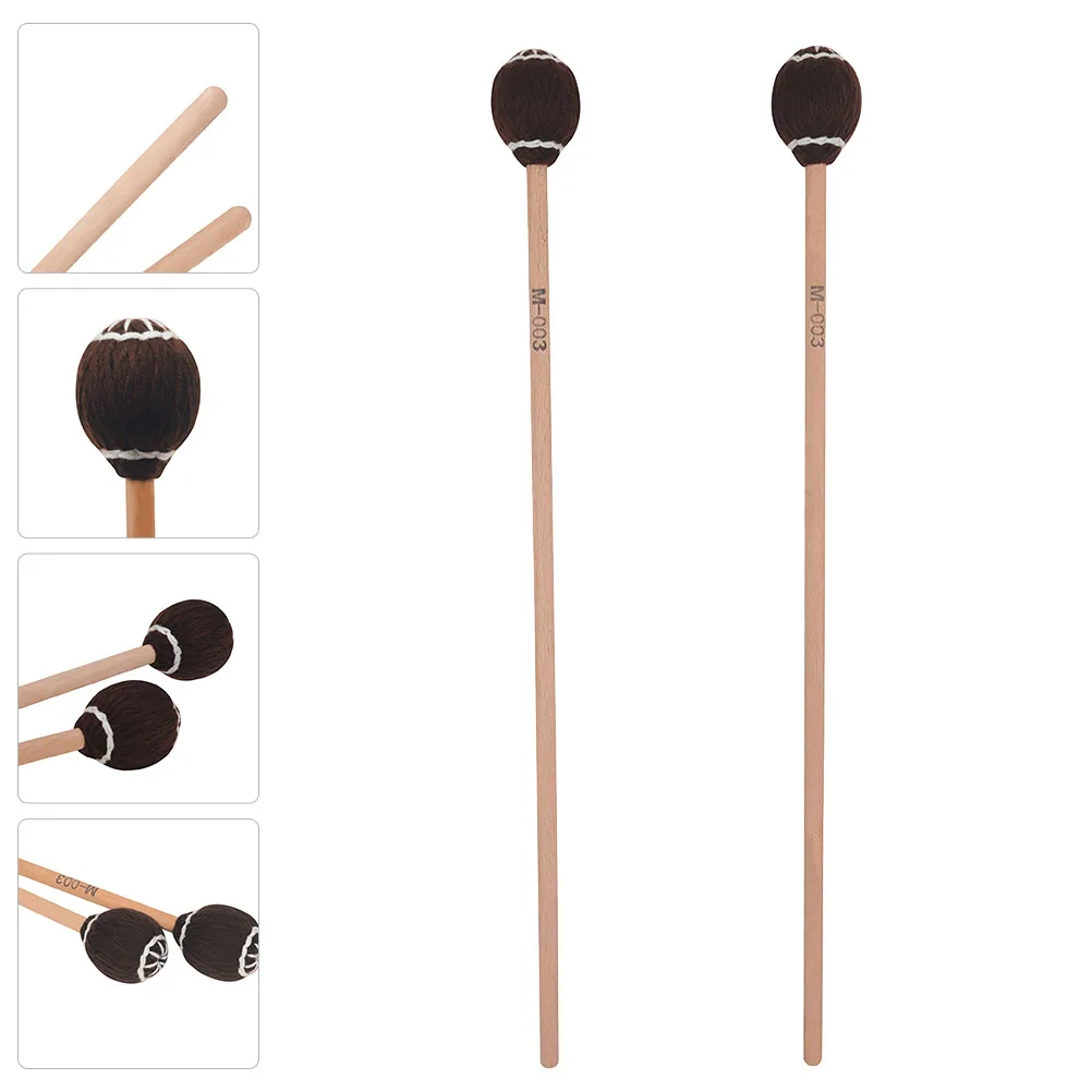 

2Pcs Maple Marimba Hammer Lightweight Durable Smooth Marimba Drumstick Drum Mallet Percussion Instrument Accessories