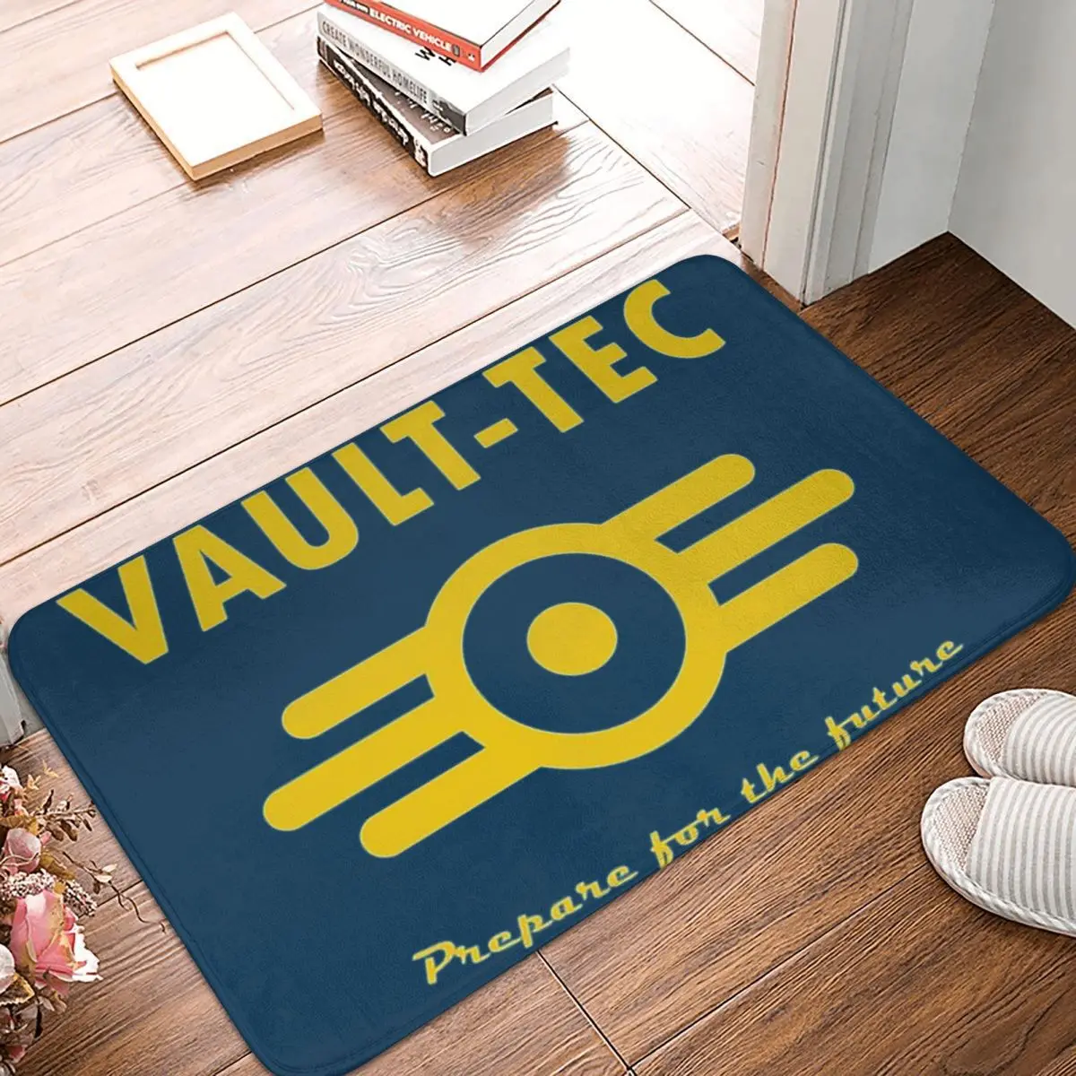 Fallout 4 Vault-Tec Logo Anti-slip Doormat Floor Mat Carpet Rug for Kitchen Entrance Home Bathroom Living room Footpad Mats