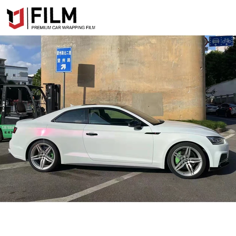 ฟิล์มหุ้มรถยนต์ YAJIU สีขาวเงา ฟิล์มไวนิลหุ้มรถยนต์แบบม้วน ติดง่าย สีขาวคริสตัลเพชร ฟิล์มหุ้มรถยนต์สีแดง