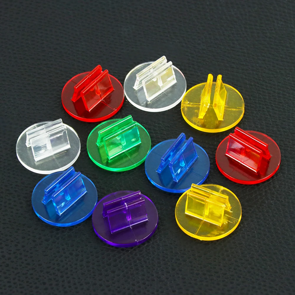 50 Uds tarjetero soportes de tarjetas de plástico translúcido para accesorios de juegos de mesa accesorios fijos