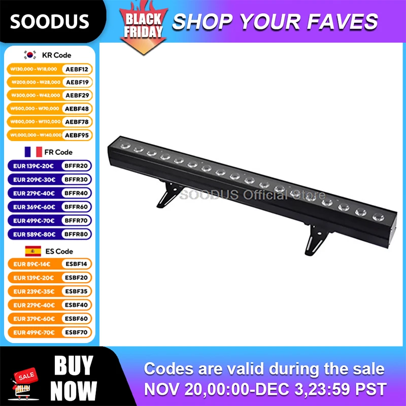 

LED Lights 250W Voice Control 18 Eyes Stage Audience Atmosphere Light for DJ KTV Wedding Party Music Festival Disco Show Stage