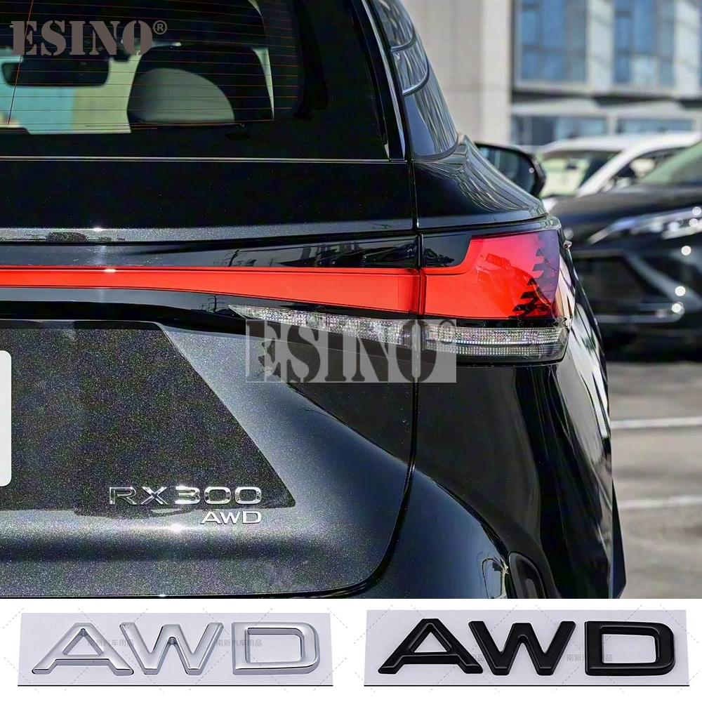 3D AWD Metal Zinc Alloy Emblem Car Body Badge Sticker for Lexus RX300 RX350 RX450 RX500 NX260 NX300 NX350