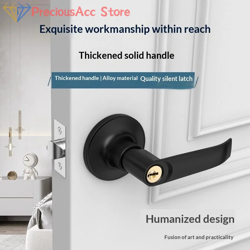 HOT.Door Handle Lock Round Entry Security Privacy Sliding Front Doors Entrance Keyed Locks For Bedroom Living Room Household