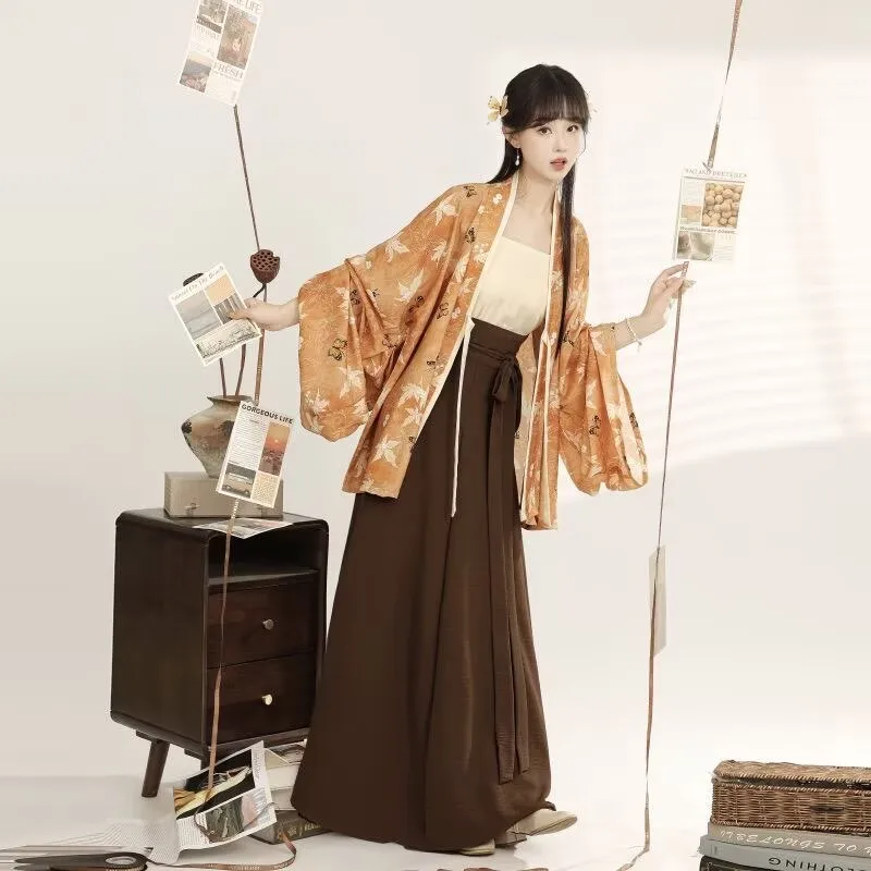 vestido-hanfu-tradicional-chino-moderno-para-mujer-conjunto-de-3-piezas-con-cardigan-top-y-falda-en-color-cafe-y-marron
