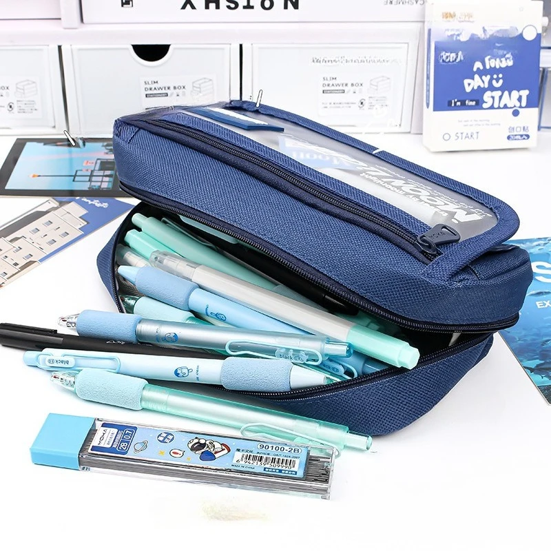 Estuche de papelería de gran capacidad, estuche para lápices de