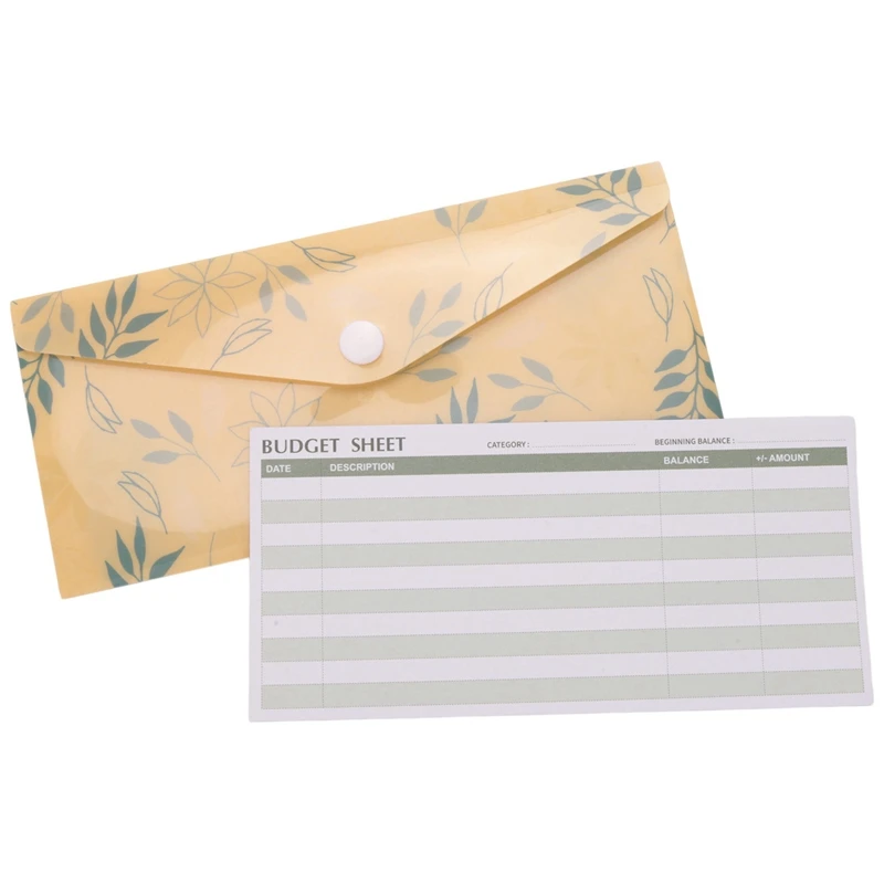 Waterproof Cash Budget Envelope, Reusable Plastic Cash Envelopes, Money Envelopes For Budgeting And Saving
