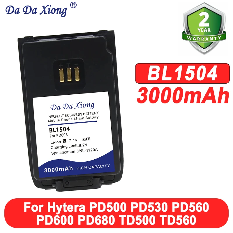 DaDaXiong BL1504 BL2020 BL2010 3000mAh Battery for Hytera PD500 PD530 PD560 PD600 PD680 TD500 TD560 Two Way Radios Batteries