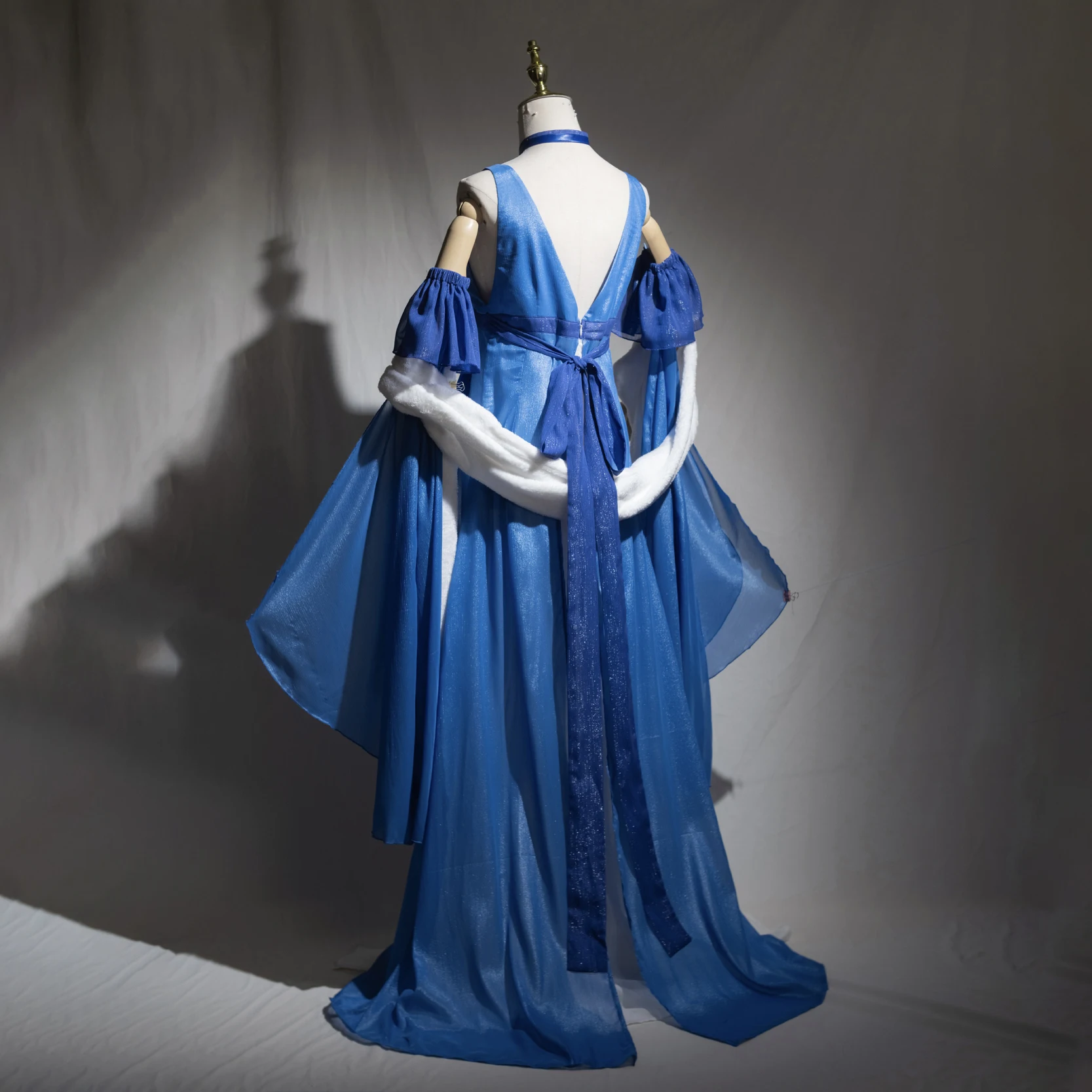 2025 جديد الأزرق الأرشيف شينانو تأثيري حلي هالوين عيد الميلاد لعب الأدوار حفلة كوميدية زي Mooyiyi كوس لطيف S-XL فستان