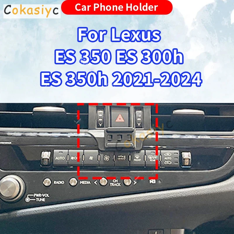 Suporte para Telefone de Carro para Lexus ES350 ES300h ES350h XZ10 2021 2022 2023 2024, Base de Carregamento Sem Fio por Gravidade, Acessórios Automot