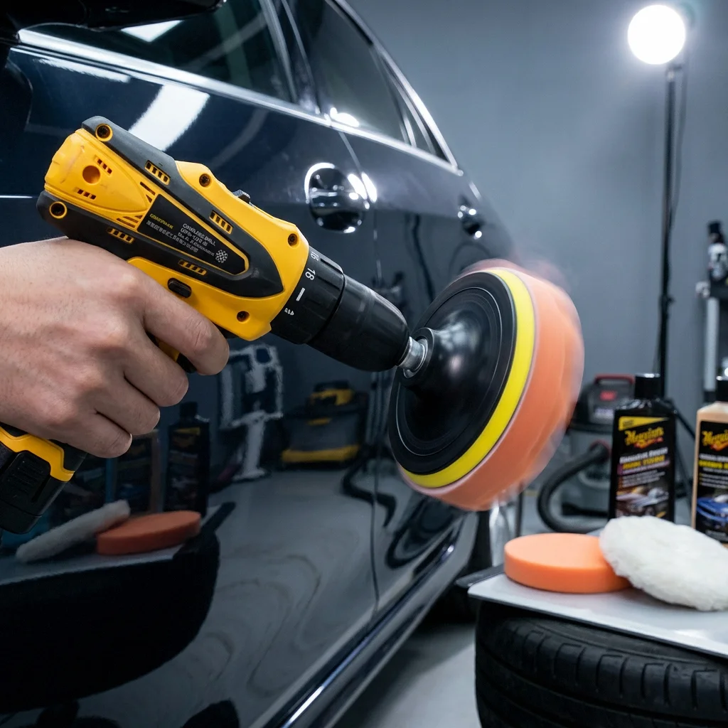 4 Inch M10 Foam Polishing Pad Kit Auto Sponge Buffing Pads for Car Motorcycle Scratch Removal Waxing Compounding Detailing