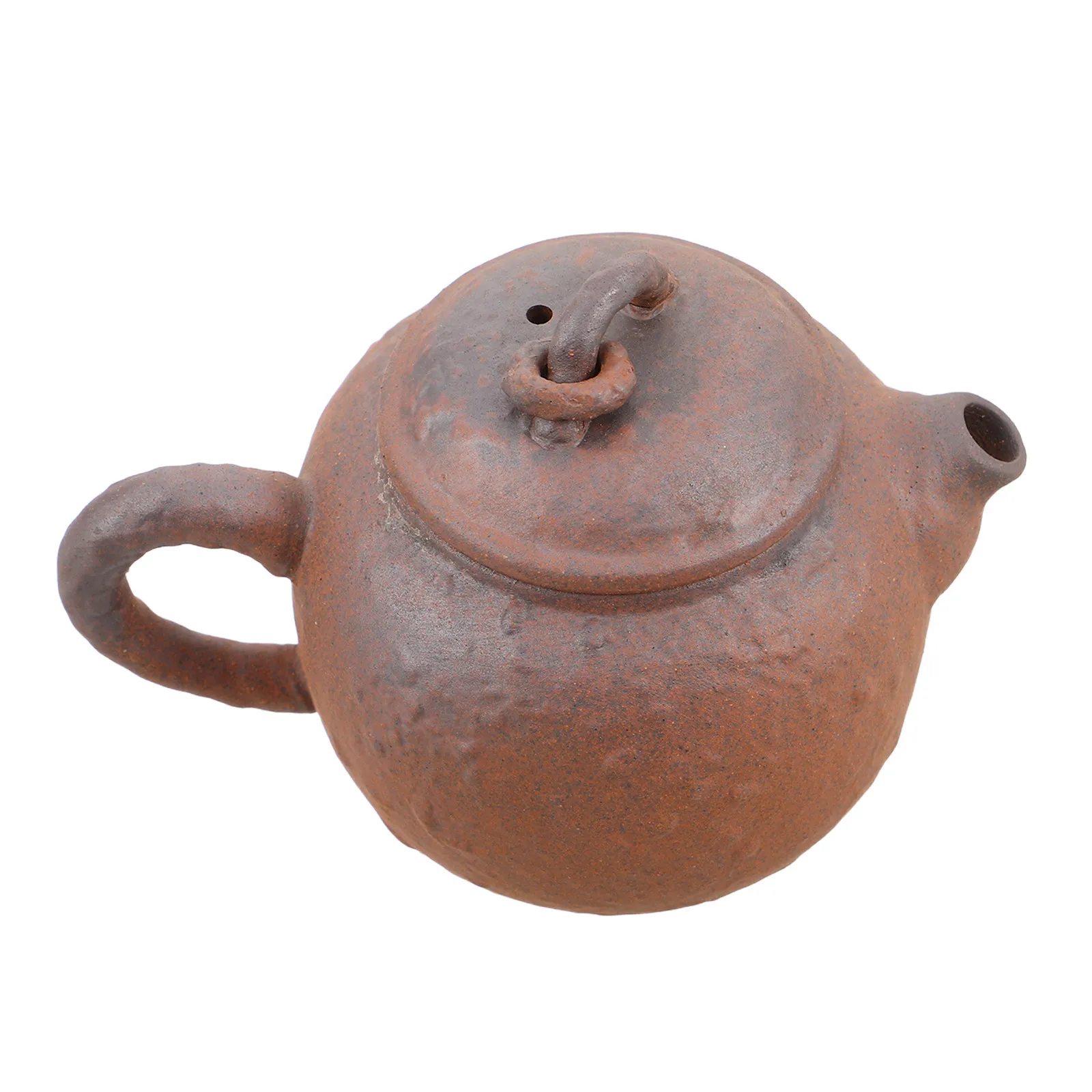 100Ml Handmade Chinese Clay Teapot Kungfu Teapot Textured Ceramic Rustic Tea Brewing Pot Small Loose Leaf Pot Retro Rustic Tea