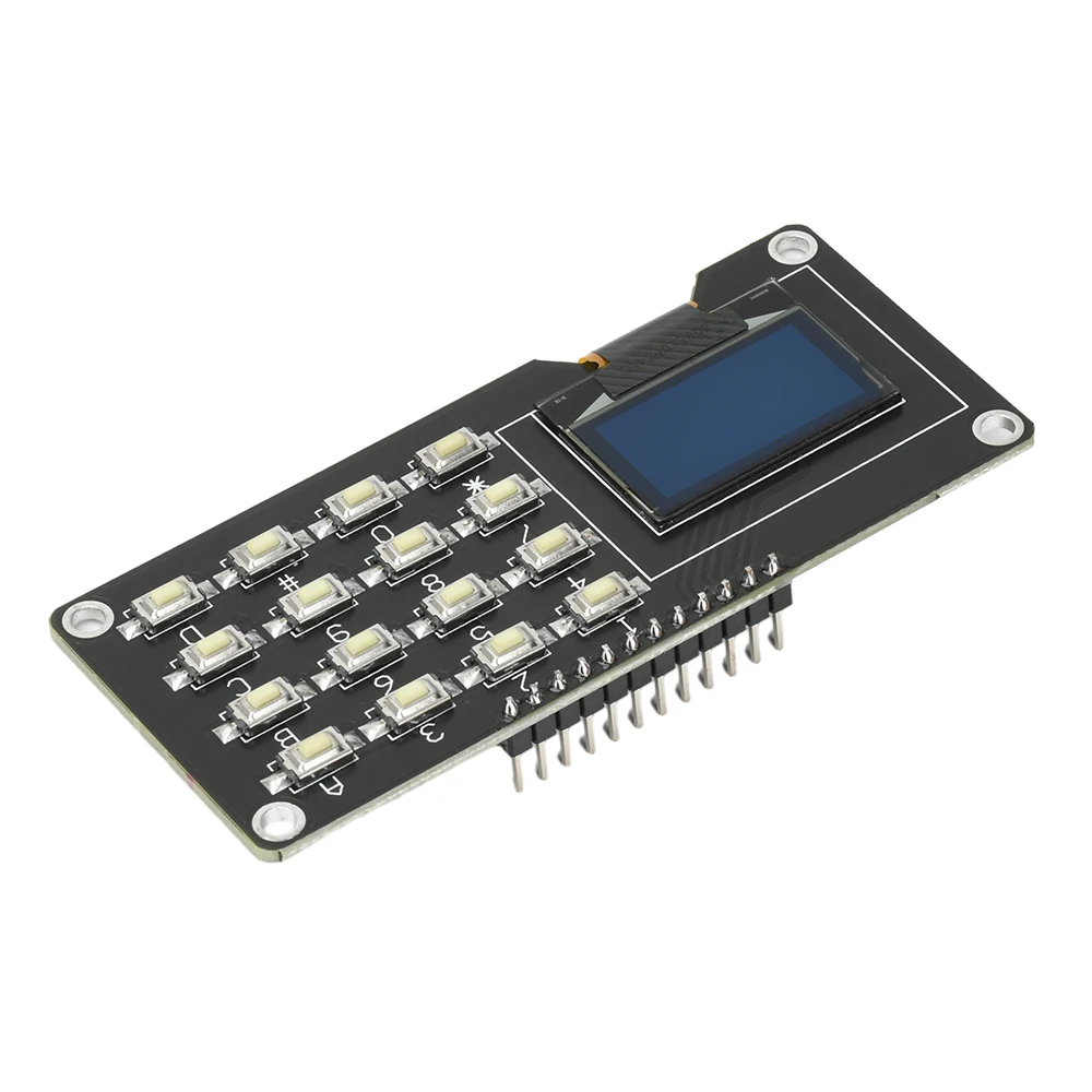 0.96 /1.3 inch OLED Display IIC White with 4x4 Key Matrix Keypad SH1106 SSD1306 SSD1315 Screen Module for Arduino
