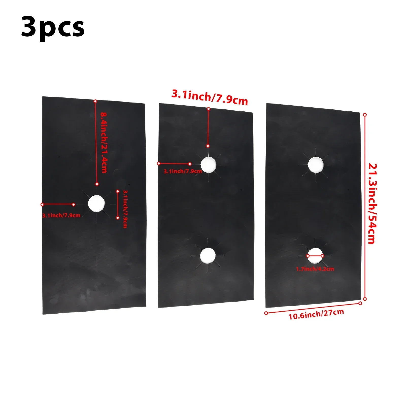 Kitchen Supplies ​Gas Stove Pads 0.2mm Thickness 54x27cm Berglass Black Easy To Clean Fiberglass Material Kitchen