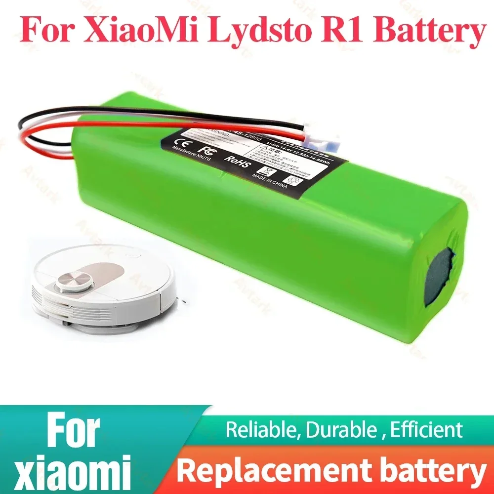 

Original Rechargeable Batteries14.4V 12800mAh, Suitable for Vacuum Cleaner Lydsto R1, Rodmi Eve Plus, M7 Pro, M8 Pro, M9, U6