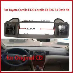 2 Din Car Radio Center Audio Plate Frame Fascia For Air Conditioning Panel Toyota Corolla 2000-2005 2006 E120 EX BYD F3 Dash Kit