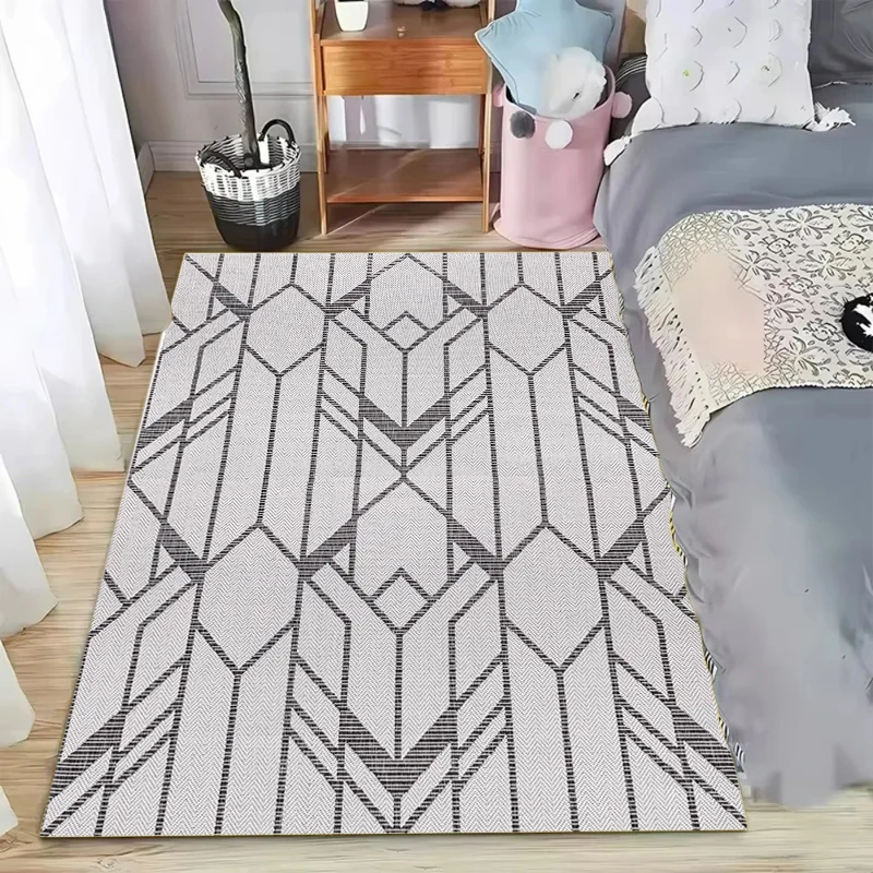 Modern Geometric Triangle Pattern Area Rug Large Carpet for Living Room Bedroom Hallway Entryway Kitchen Decorative Floor Mat