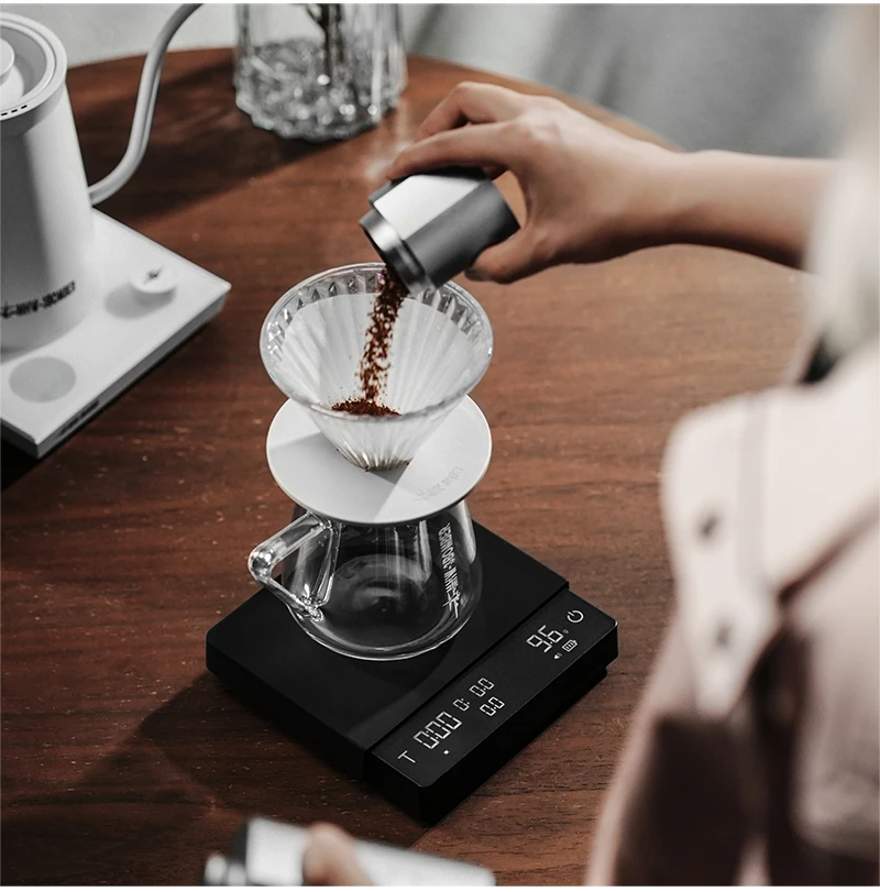 MHW-3BOMBER Cube Coffee Scale 3.0 Pro Max Digital Kitchen Coffee Scale High Precision Flow Rate Big Battery Coffee Accessories