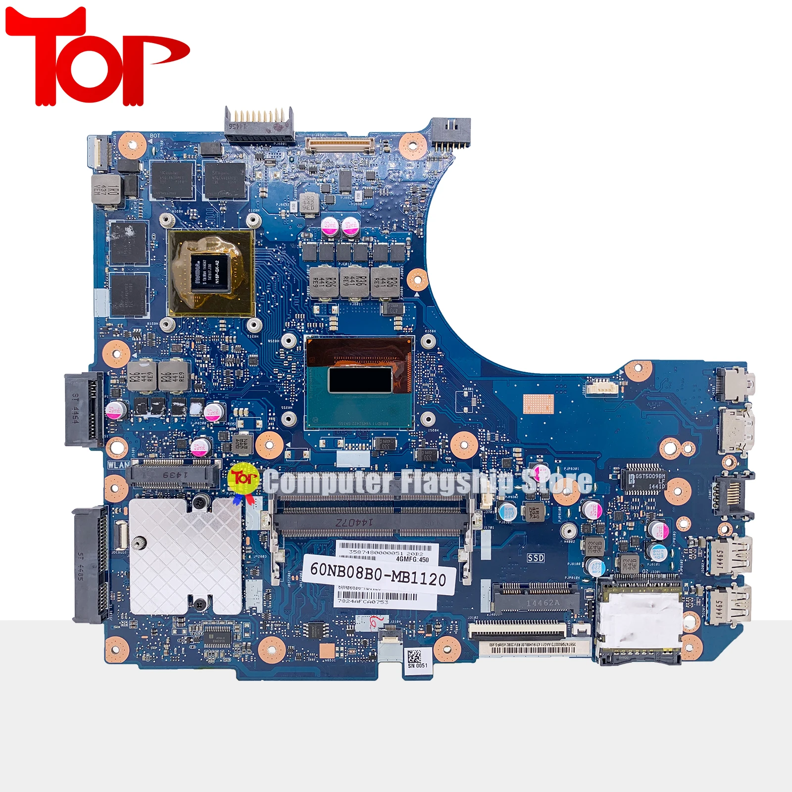 Imagem -02 - Placa-mãe Portátil para Asus N551jm G551jm G551jw N551jk G551jk N551jb N551jq N551jx G551jx Gl551j Placa-mãe i5 i7 Trabalhando N551jw