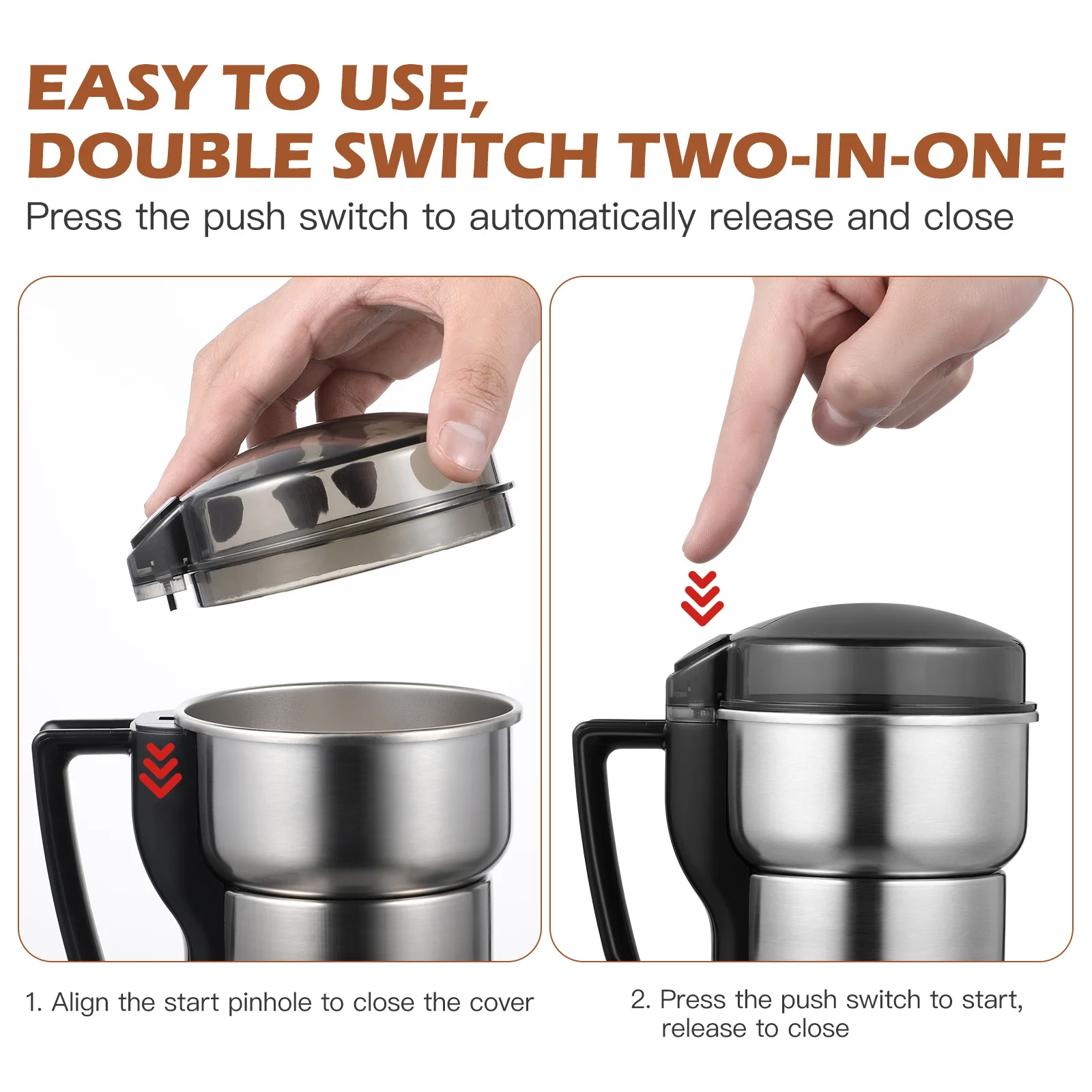 

Электрическая кофемолка, мощная машина для измельчения эспрессо в зернах для кухни, специй, орехов, сухих ингредиентов, электрические кофейные зерна