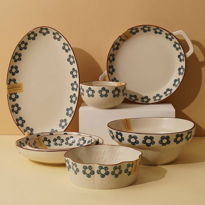 

Эстетичные обеденные сервизы с дизайнерским оформлением для дня рождения, роскошные керамические наборы посуды, дизайнерский набор для Рождества, фарфоровый сервиз Prato Porcelana