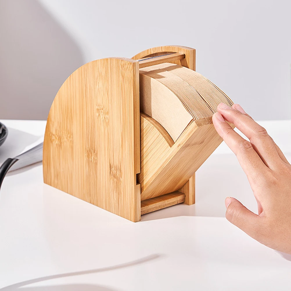 

Coffee Filter Rack 120 Filters Capacity Reusable Coffee Filter Storage Holder Stand Desk Organizer Wood Grain Pattern